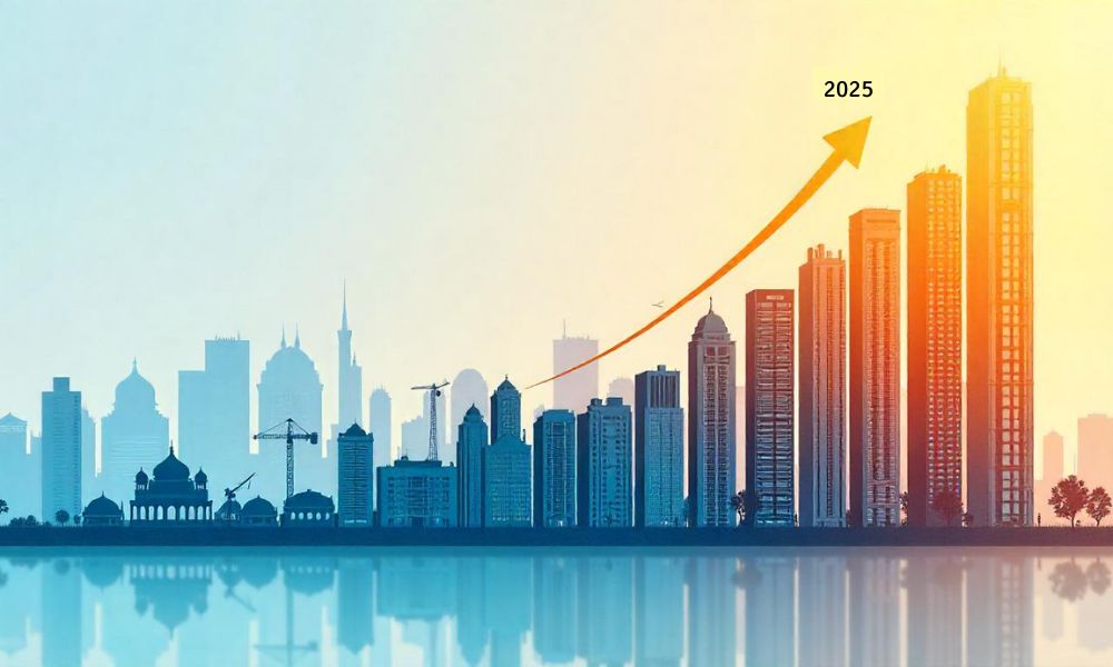 Real estate graph showing Pune growth
